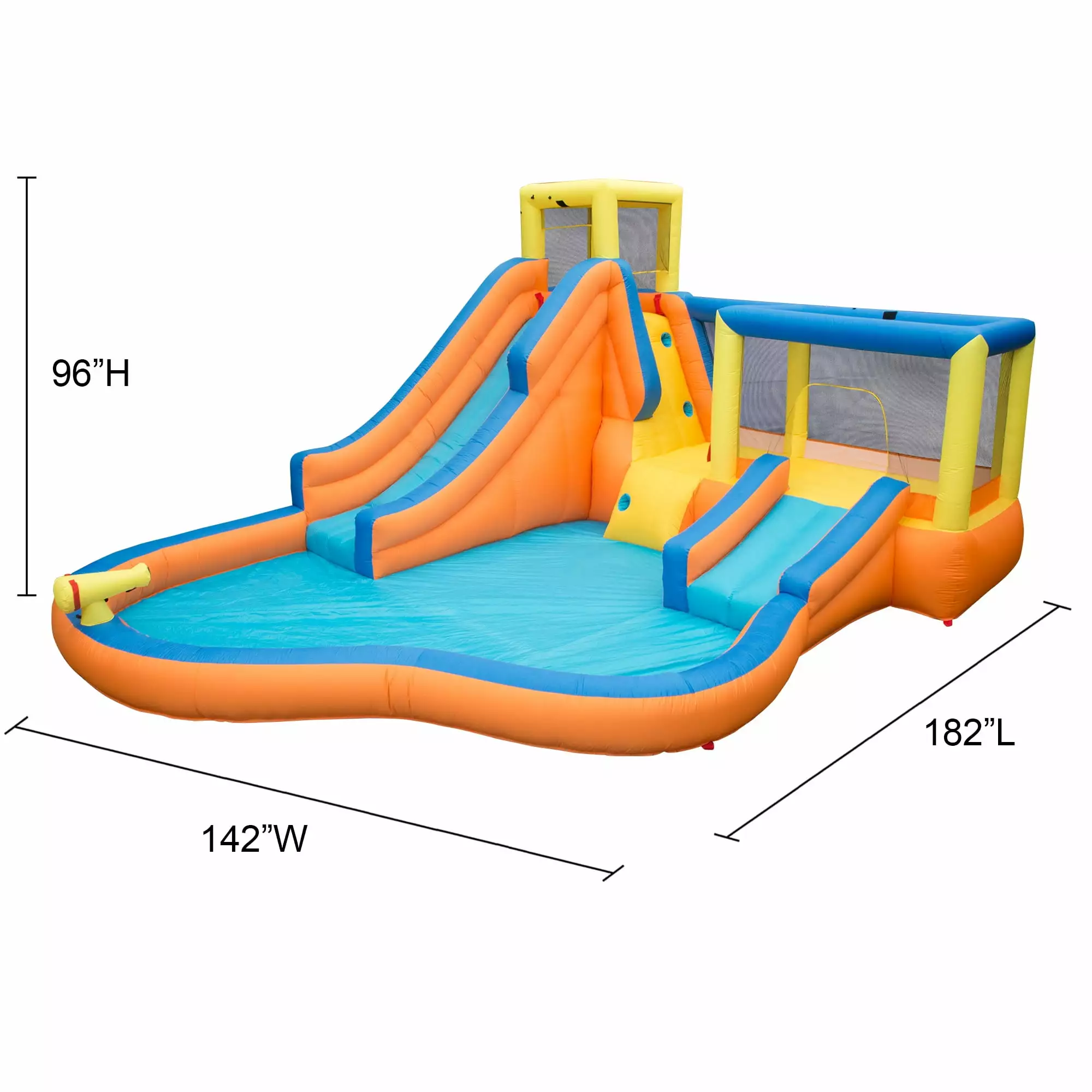 Splash Bounce Banzai Inflatable Slide 'N Bounce Spash Park Water Park - 3 Levels of ...